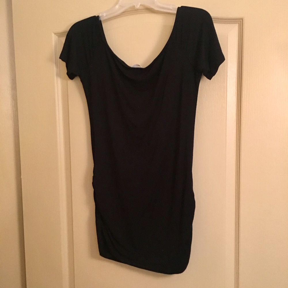 Black Vintage-style Off The Shoulder Top XL